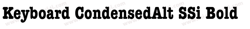 Keyboard CondensedAlt SSi Bold Condensed Alternate字体转换